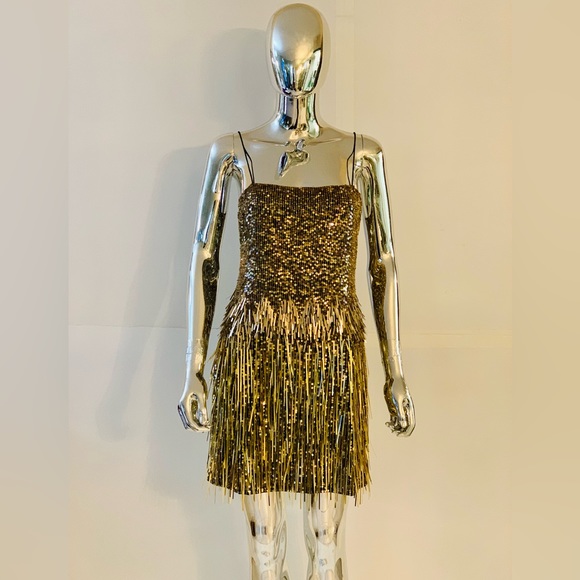 Alice + Olivia Fifi Embellished Sequin Fringe Dress - Picture 12 of 15